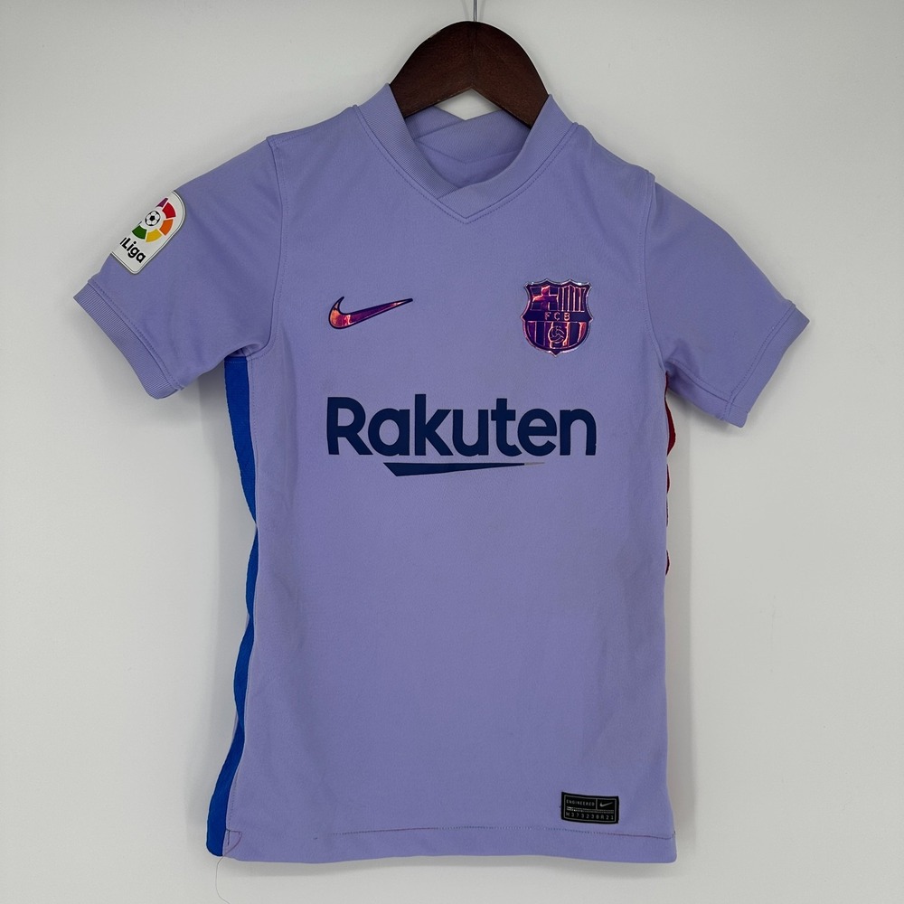 Girls Nike Away Jersey FC Barcelona Purple small ELLIE 1 CUSTOM
